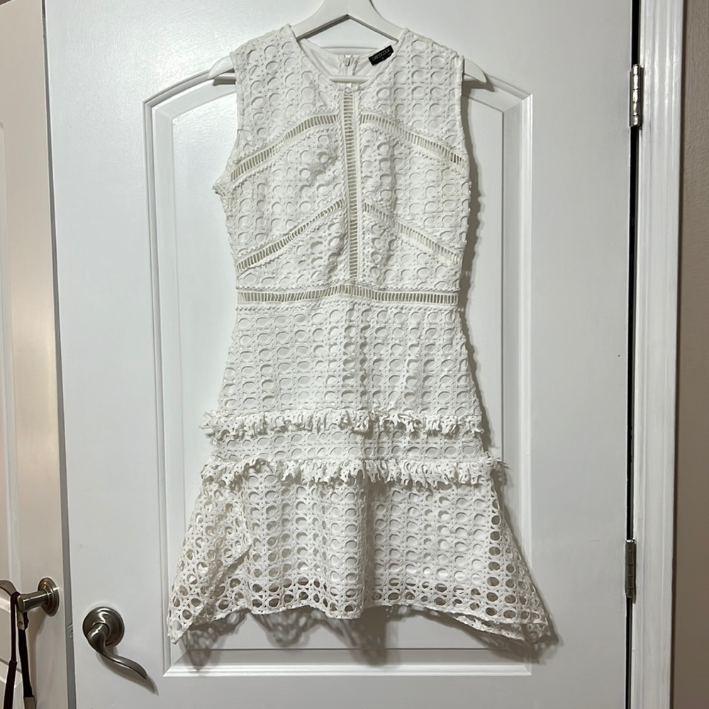 White Dress with Flare at bottom